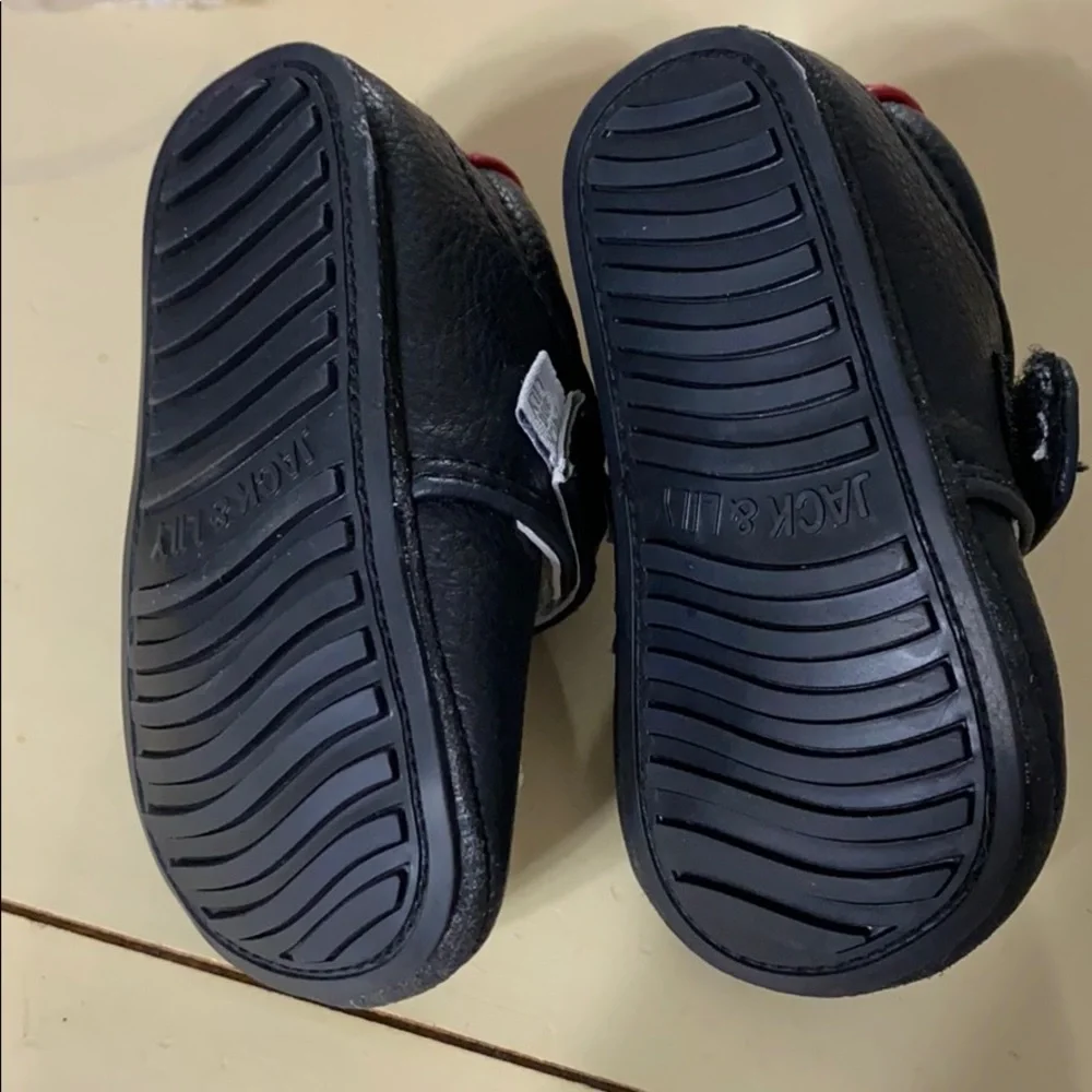 Kids Black & Red Skull Slip-On Shoes